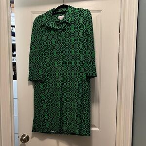 Green Geometric Pattern Dress Jude Connally